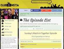 Tablet Screenshot of club-mst3k.com